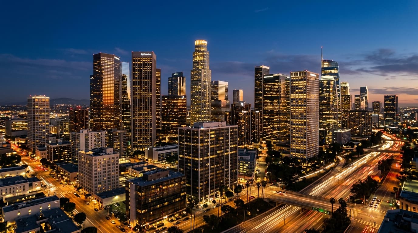 California Cityscape at Twilight